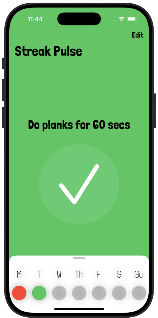 Streak Pulse on a Phone